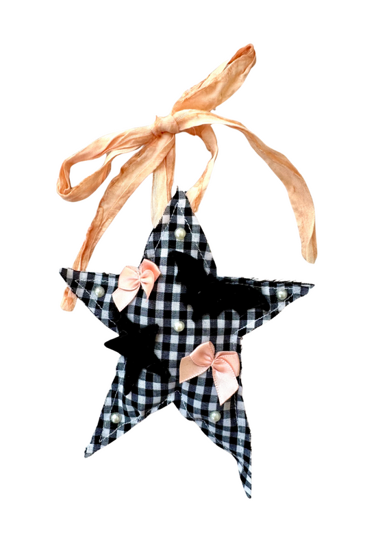 Black Gingham Star