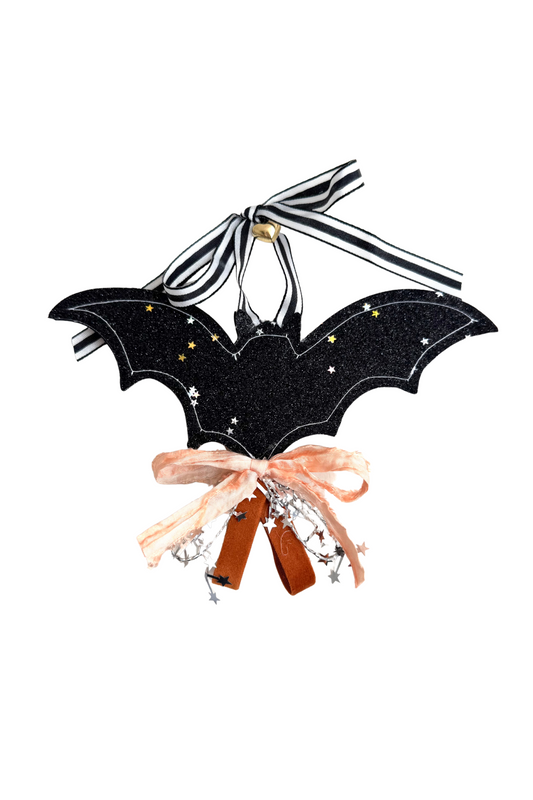 Black Glittered Bat