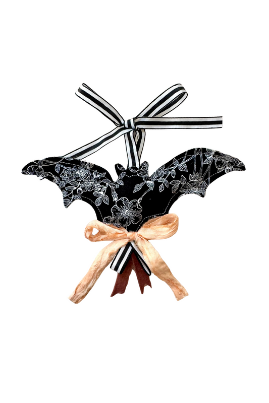 Black & White Floral Bat