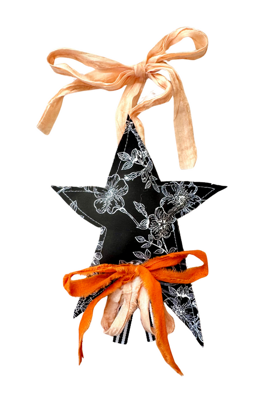 Black & White Floral Star