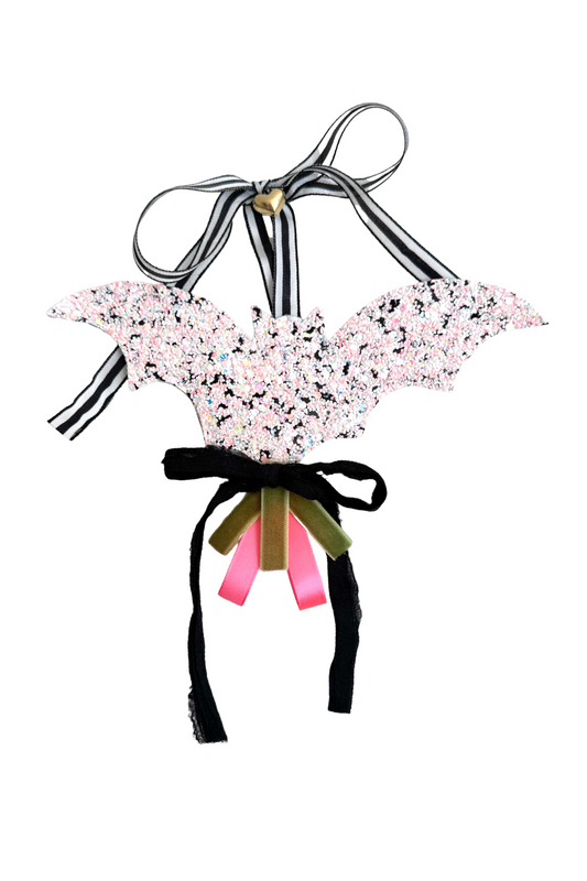 Pink Glittered Bat #2