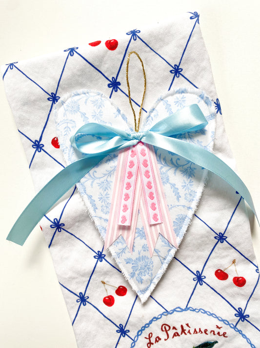 Light Blue Floral Heart