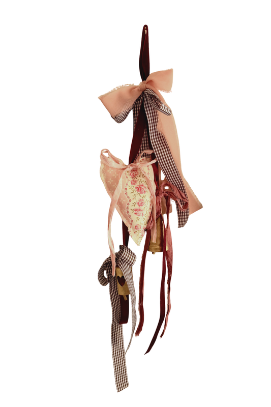 Pink Floral Door Hanger