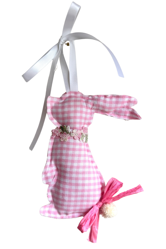 Pink Gingham Bunny