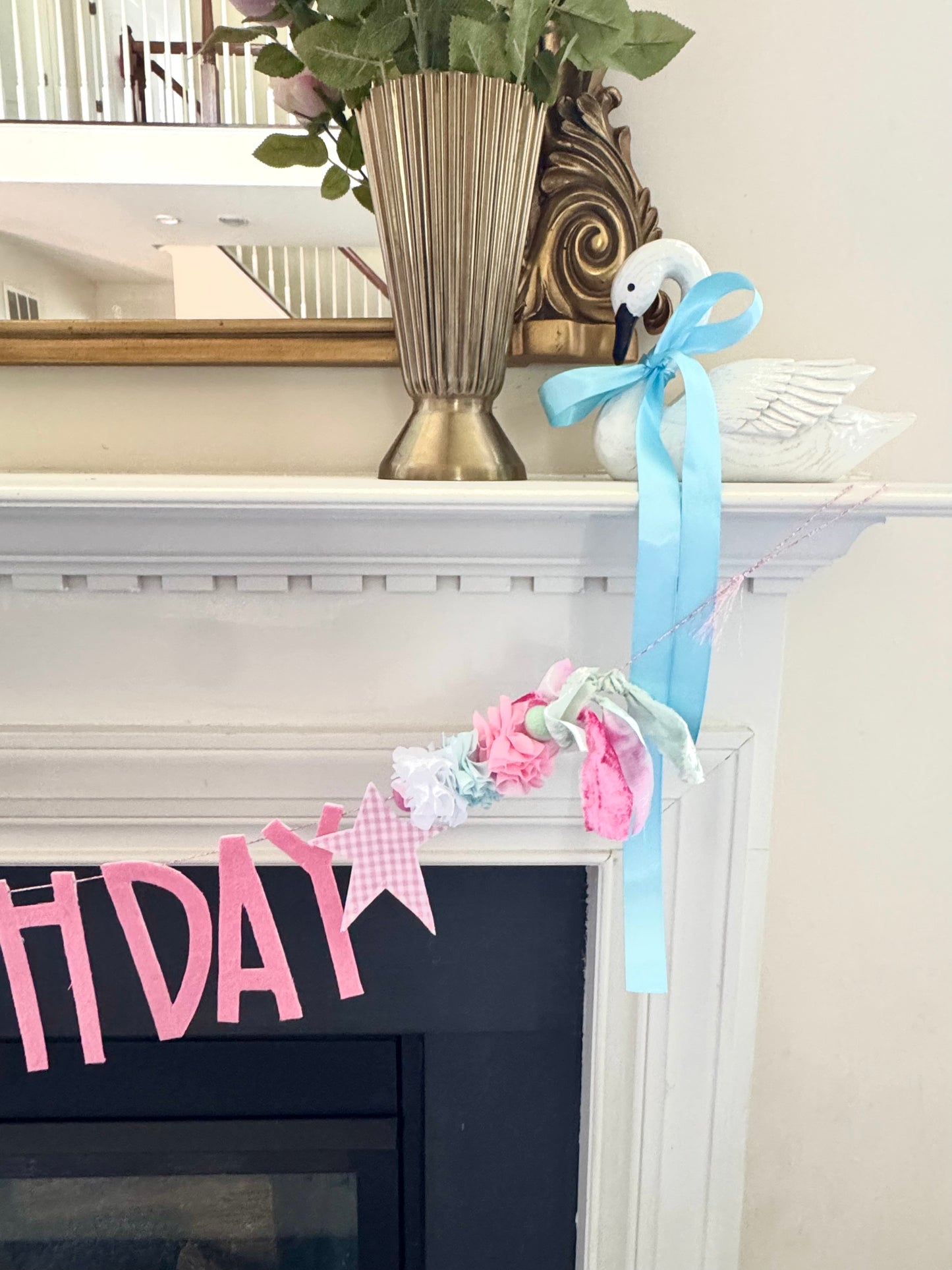Pink Happy Birthday Garland