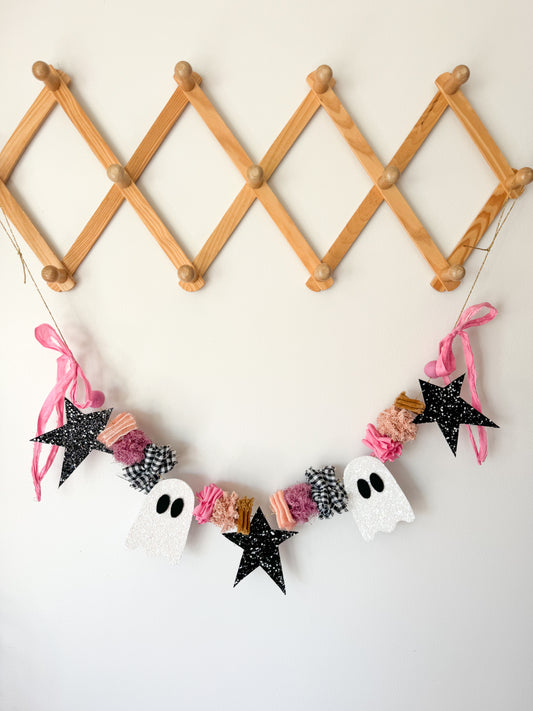 Glitter Ghost & Star Garland