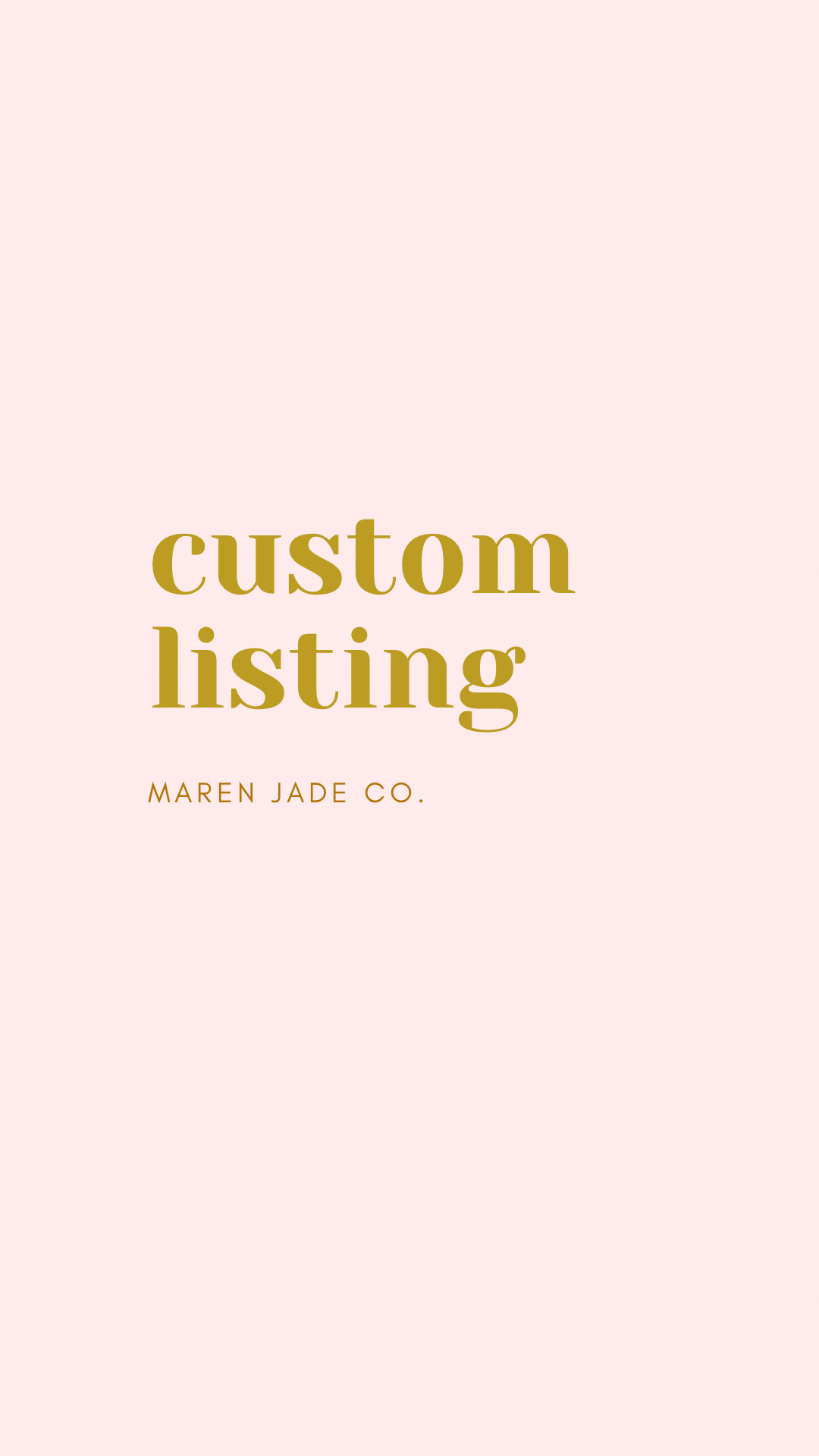 Custom Listing: Trade