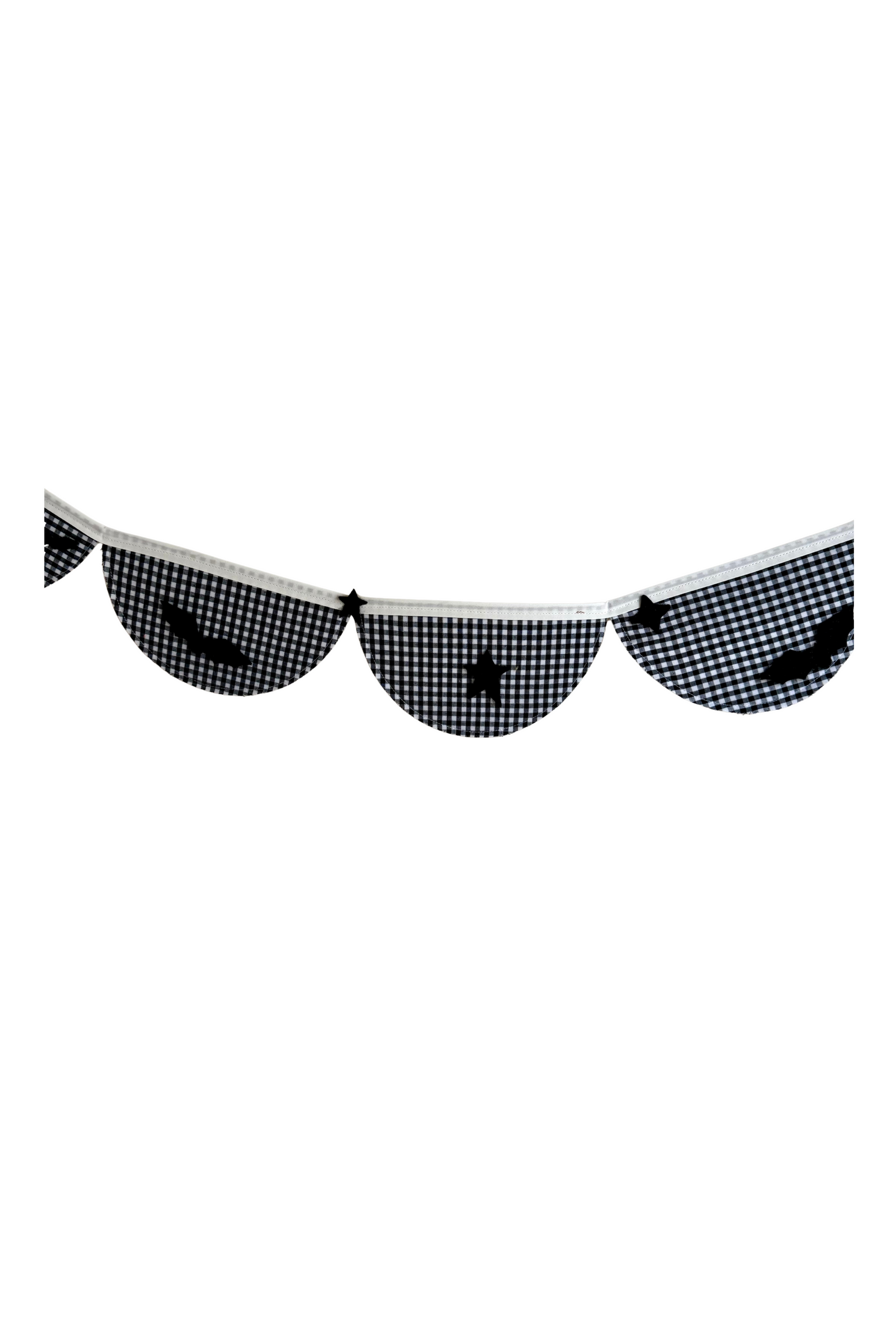 Black Gingham Scallop Garland