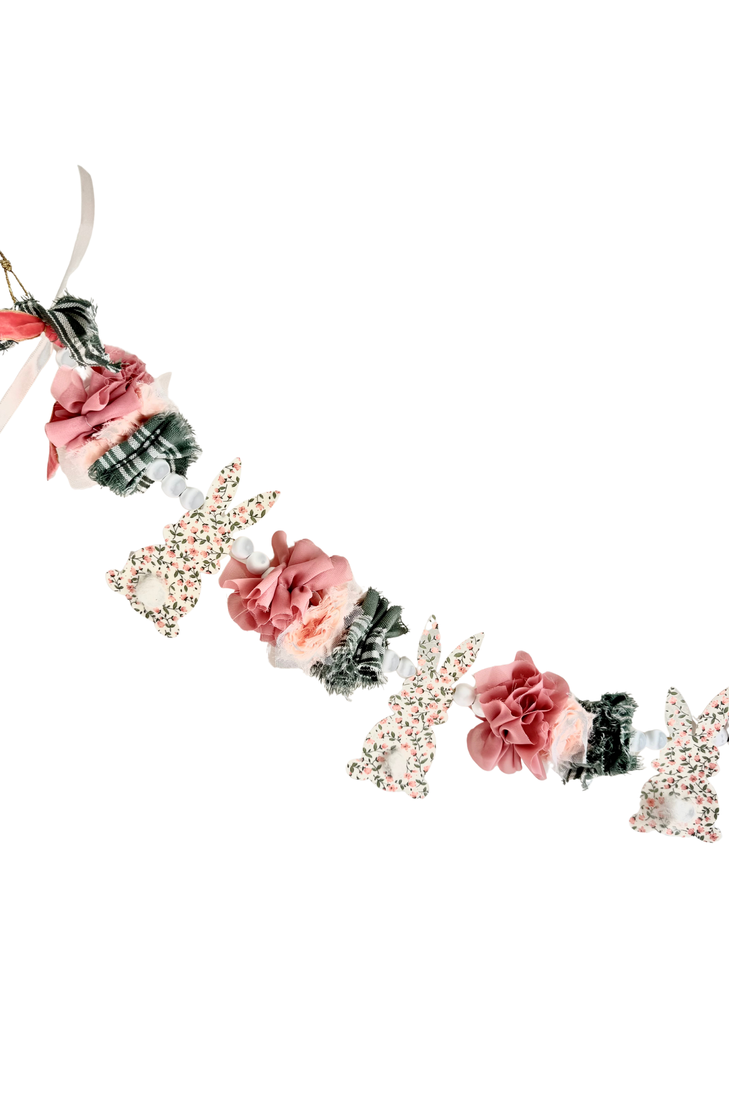 Cream Floral Bunny Garland