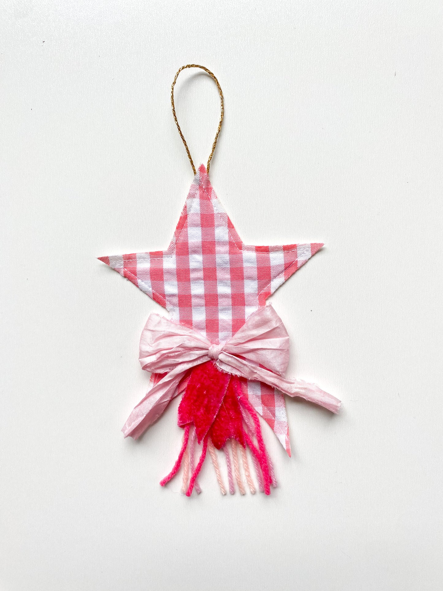 Mini Pink Gingham Star