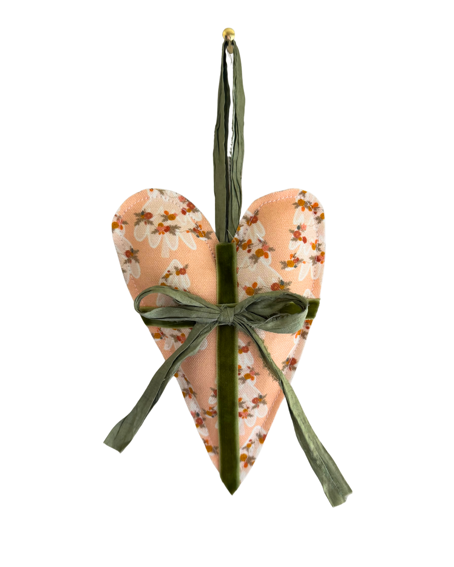 Peach Tree Heart Ornament