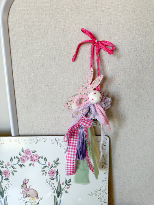 Pink and Lavender Bunny Tassel with Disco Ball