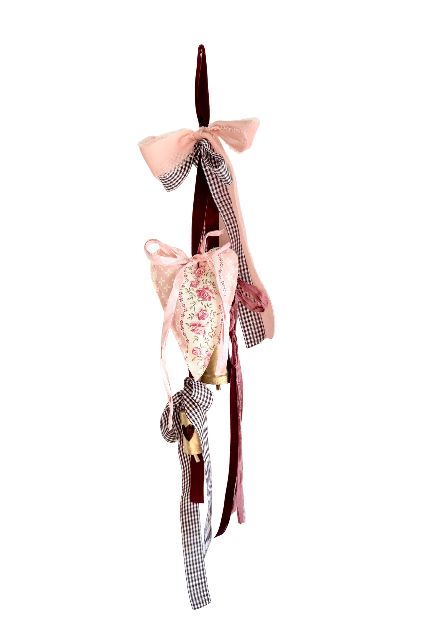 Pink Floral Door Hanger