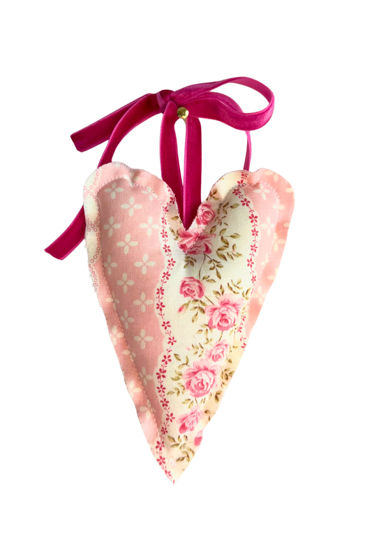 Mini Pink Floral Heart