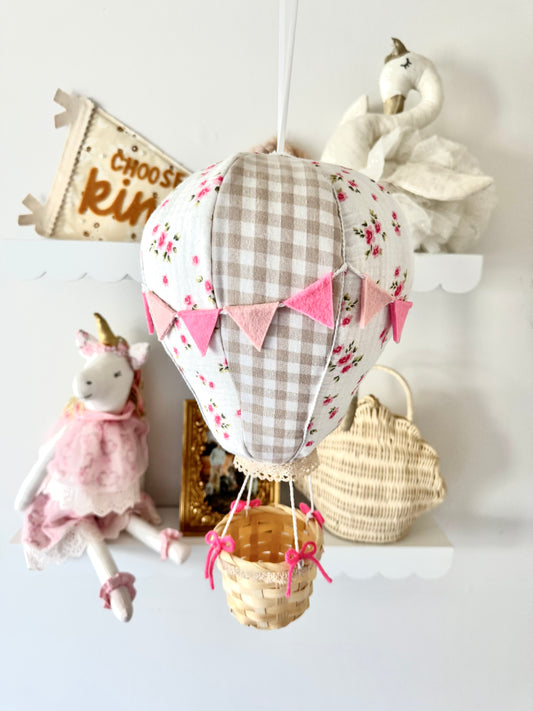 Pink Floral Hot Air Balloon