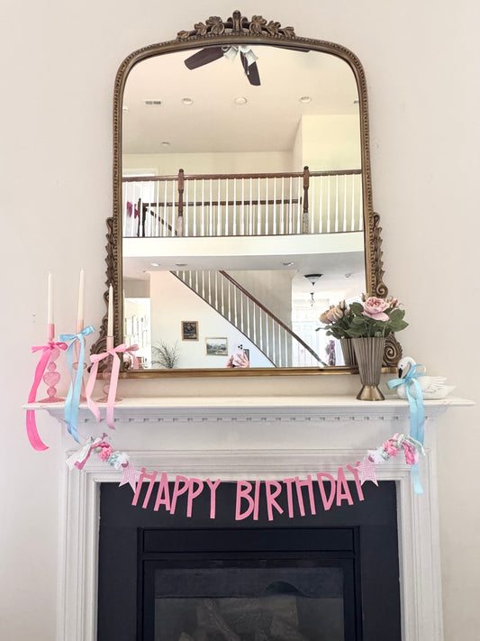 Pink Happy Birthday Garland