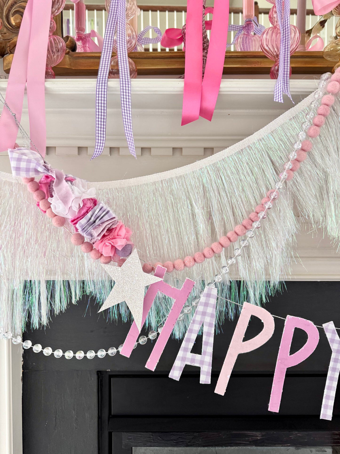 Pink & Purple Happy Birthday Garland