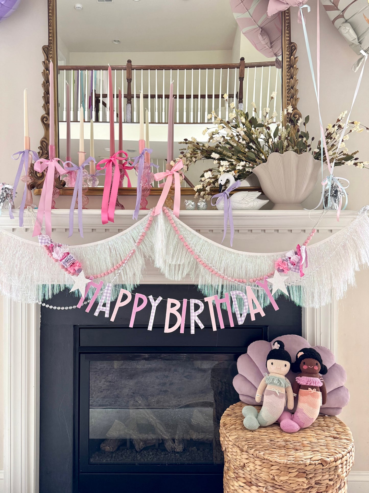 Pink & Purple Happy Birthday Garland