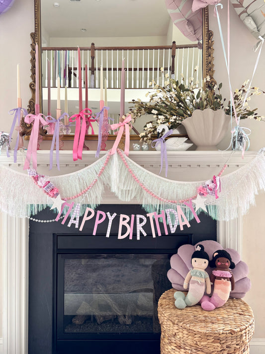 Pink & Purple Happy Birthday Garland