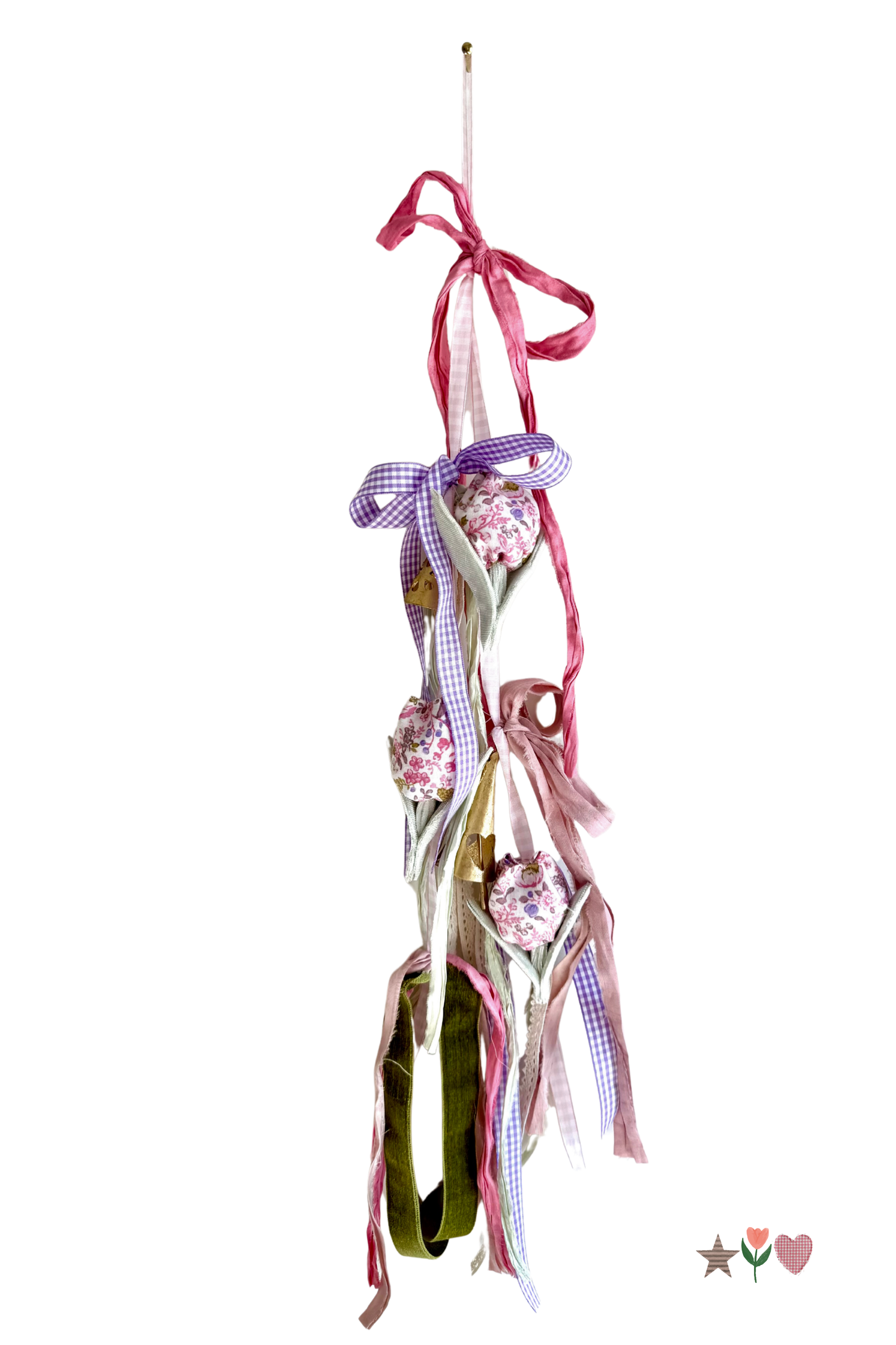 Pink and Purple Tulip Door Hanger