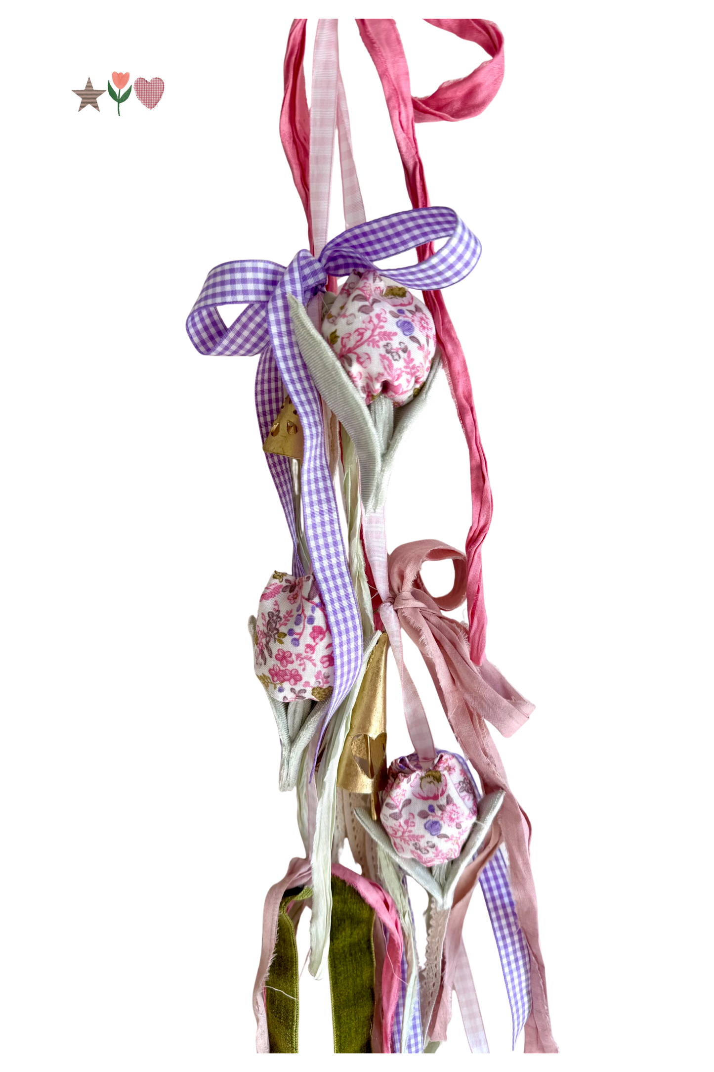 Pink and Purple Tulip Door Hanger