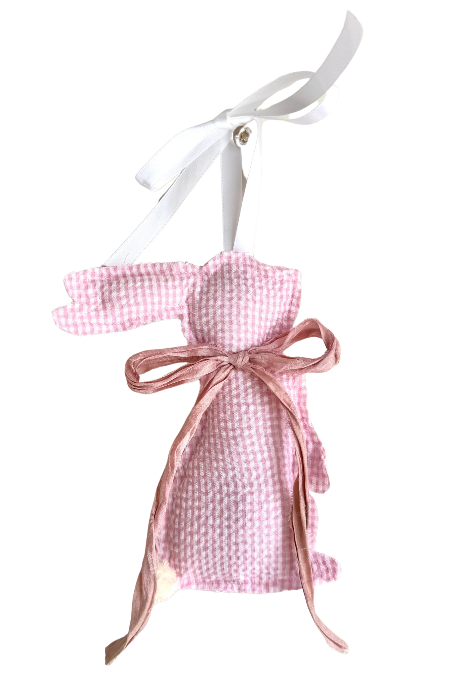 Pink Seersucker Bunny