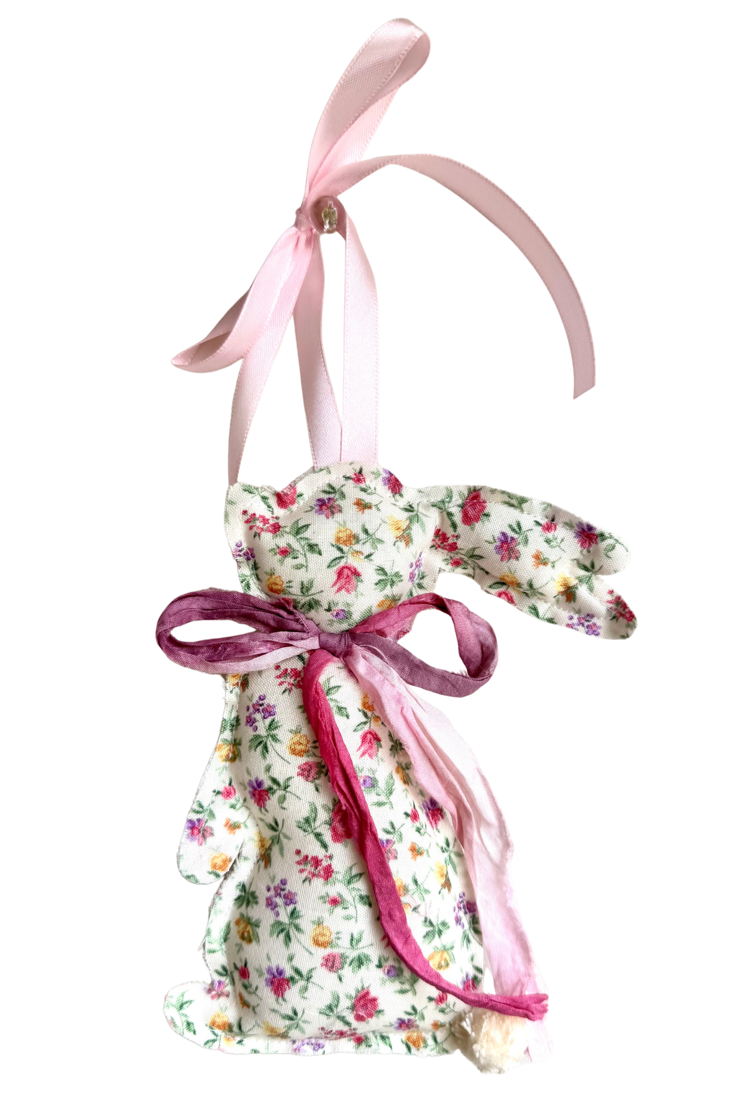 White Floral Bunny