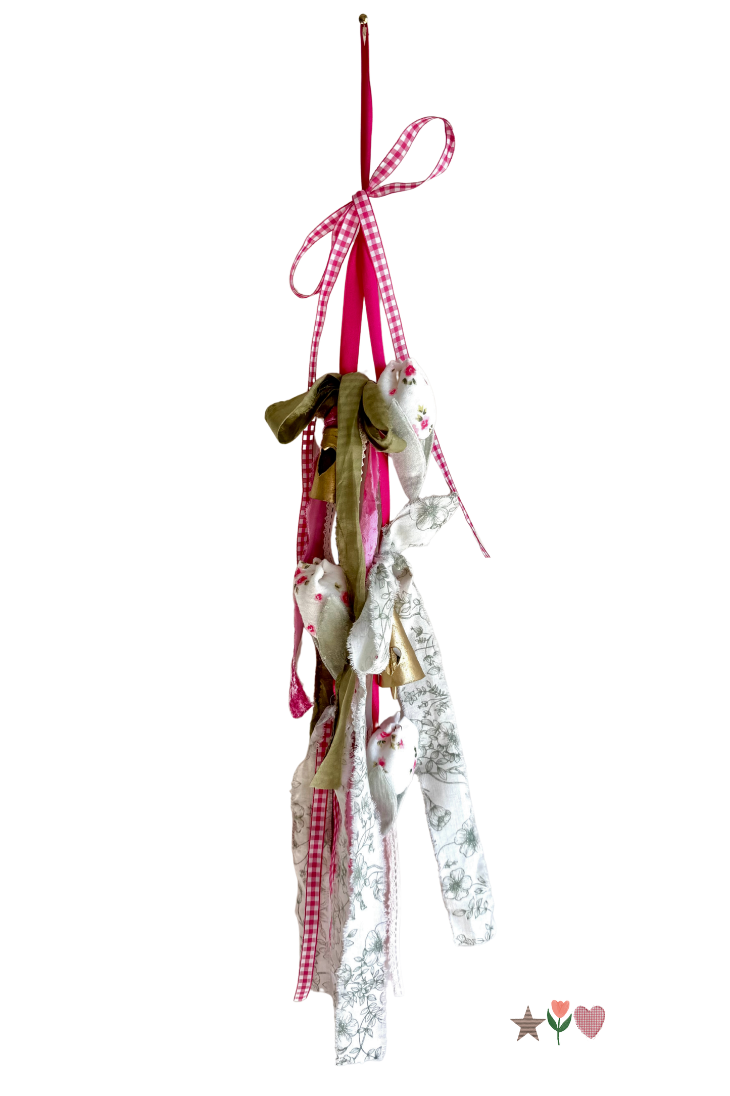 White Floral Tulip Door Hanger