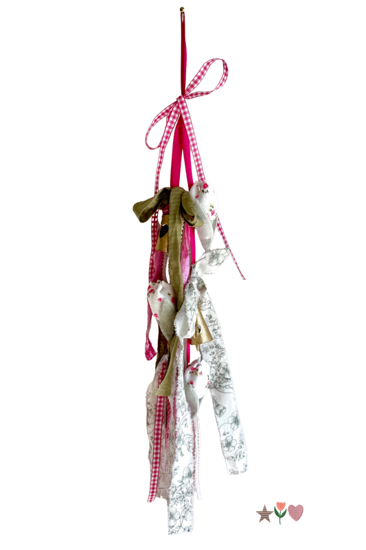 White Floral Tulip Door Hanger