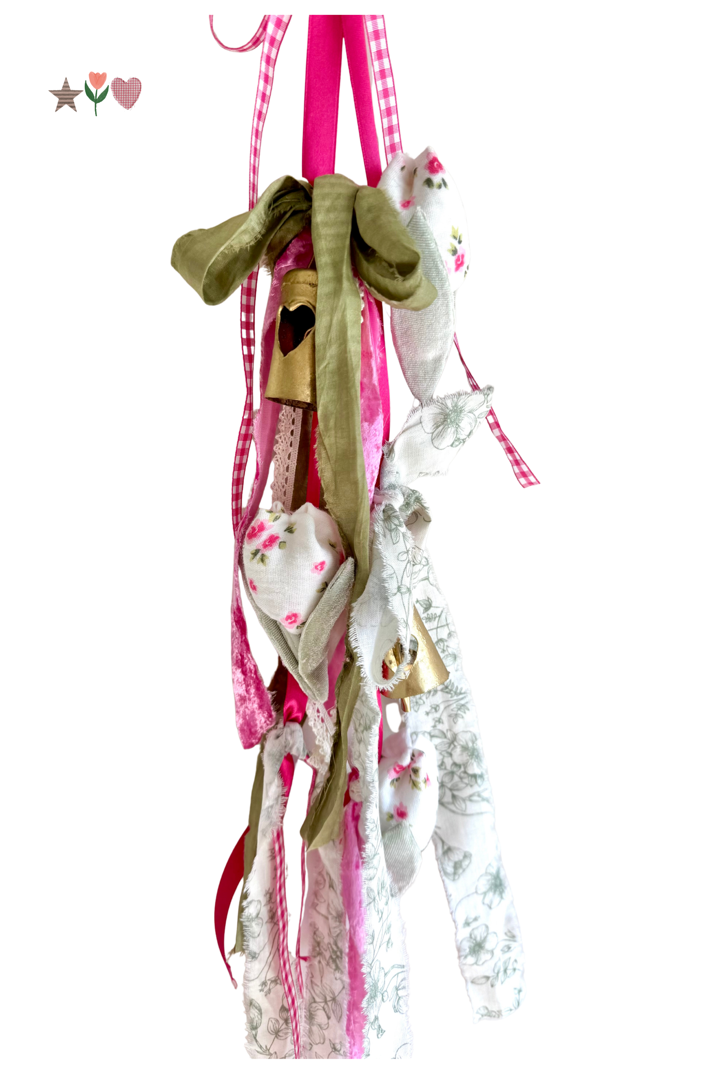 White Floral Tulip Door Hanger