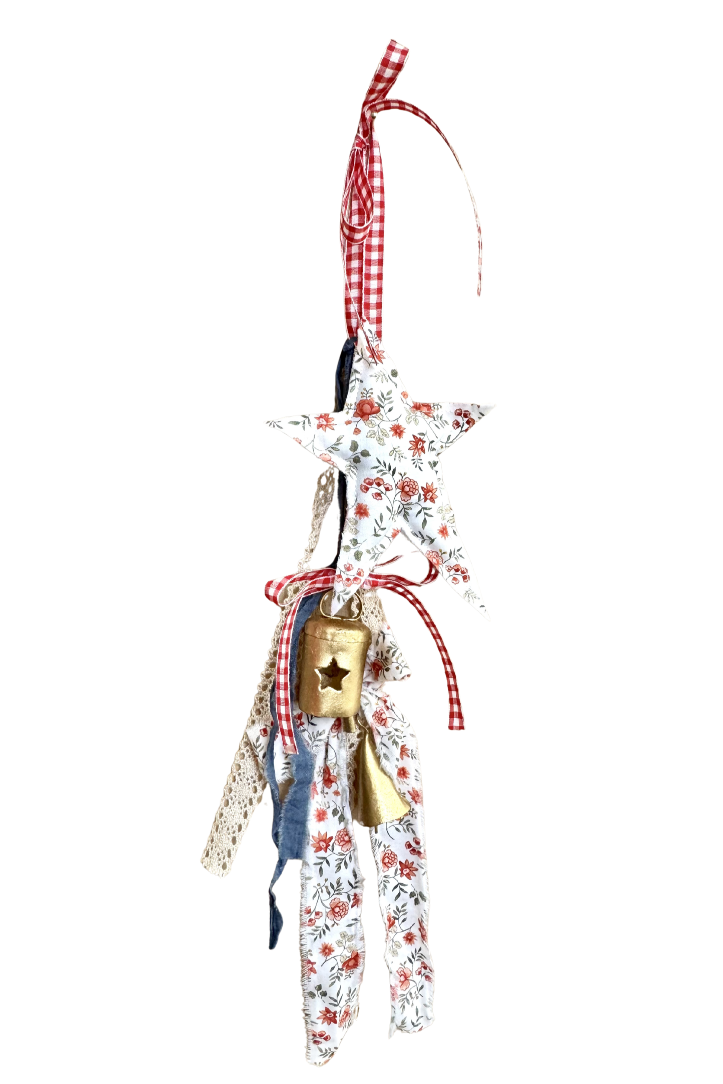 White & Red Floral Star